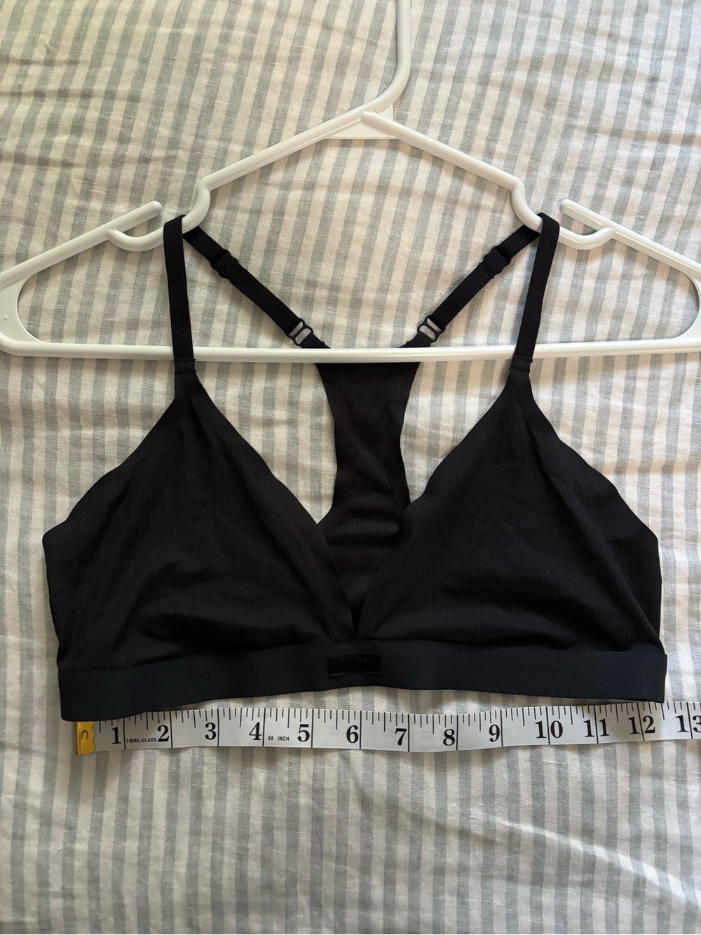 Skims Smooth Rib Racerback Triangle Bralette - Picture 3 of 5